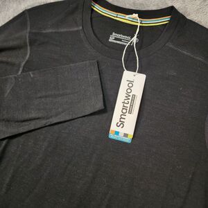 SMARTWOOL Classic Merino Wool Base Layer Crew Thermal Men's Small SM Black NWT